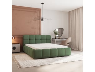 Lit coffre 180x200 cm <strong>MASSENO</strong>  <strong></strong> coloris vert