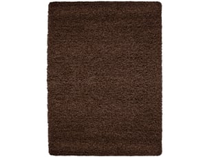 Shaggy - tapis uni à poils longs - marron 200 x 290 cm