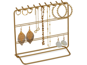 Porte-bijoux, support pour colliers et boucles d’oreilles, en métal