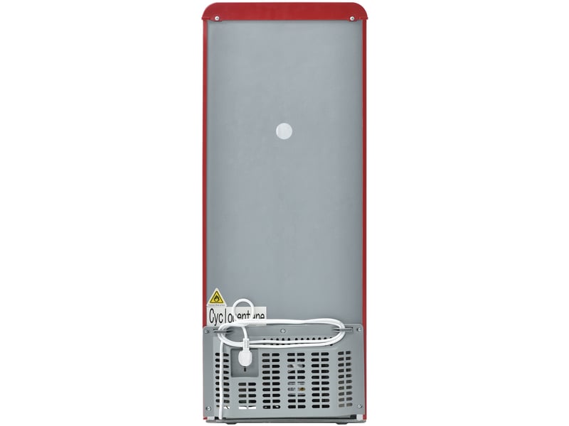  Réfrigérateur double porte rétro 105,5 x 41 x 45,5 cm rouge en plastique, 92 l, congélateur 4 étoiles  - Conforama E