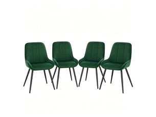 Chaises de cuisine fonctionnelles - lot de 4 chaises à siège rembourré, idéal cuisine et salle à manger