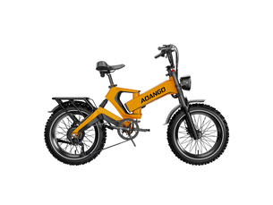 Vélo électrique pliable fat bike aoango k6f, 20×4, tout suspendu, orange