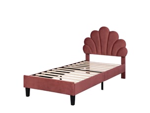 Lit simple 90x200 cm REDOM coloris rouge