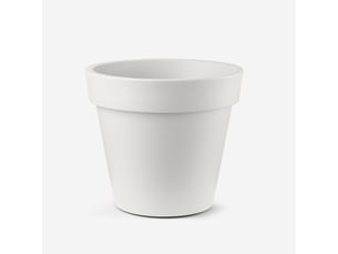 Pot de jardin design classique en polyéthylène aria 65 cm - blanc