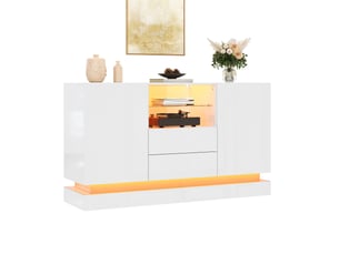 Buffet 2 porte(s) 2 tiroir(s) MODENUIT - 140 cm coloris blanc