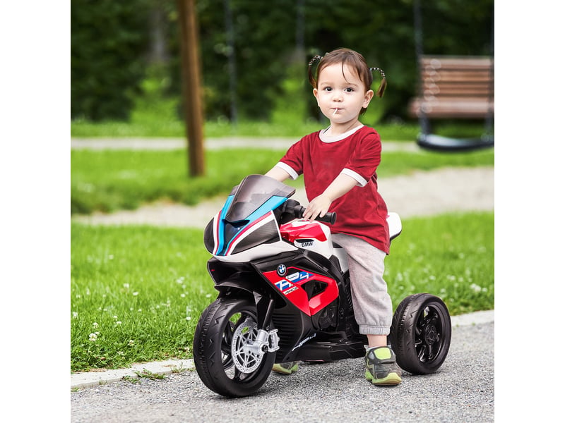  Moto enfant bmw hp4, 18-60 mois, avec phares, musique et pédales, en polypropylène et métal, 82,5 x 42 x 54 cm, rouge  - Conforama C