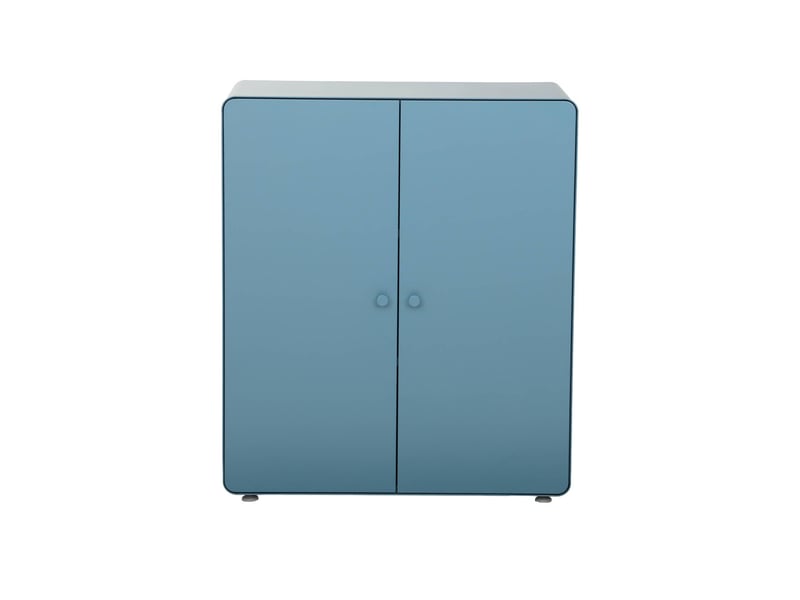  Commode armoire métal 2 portes bleu - tribeca  - Conforama B