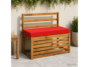 Lot de 2 coussins de banc, coussins d'assise soest 100 % polyester rouge cf57413
