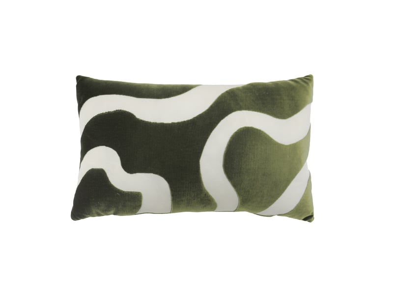  Coussin rectangulaire en velours à motif abstrait 30x50 cm  - Conforama A