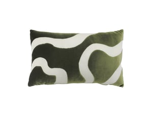 Coussin rectangulaire en velours à motif abstrait 30x50 cm
