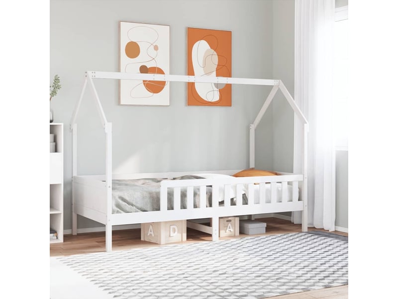  Cadre de lit d'enfants - lit jeune forme de maison sans matelas pin  - Conforama B
