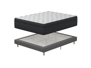 Ensemble matelas et sommier 140x190 cm Ressorts soutien Medium épaisseur 25 cm