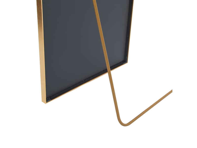  Miroir sur pied arqué 162 x 53cm,miroir mural avec support,cadre en alliage d’aluminium,verre trempé,grand miroir pour chambre,salon(doré)  - Conforama R