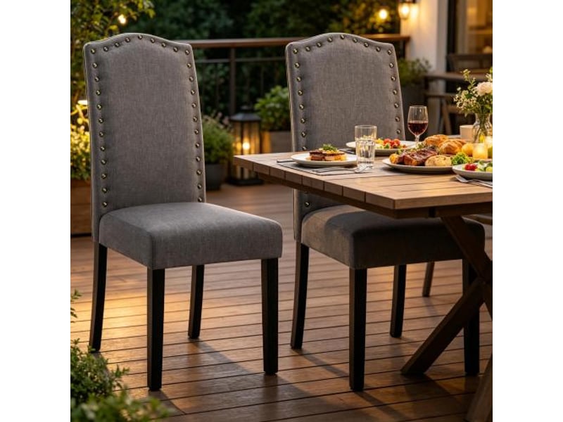  Chaise à dossier haut moderne - lot de 2 - salle à manger, salon, bureau, cuisine  - Conforama D