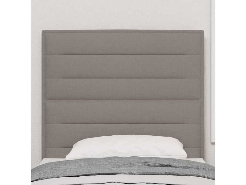  Tête de lit | panneau de tête de lit led avec bandes led taupe 100 cm tissu  - Conforama D