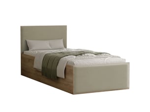 Lit coffre 90x200 cm IDOHOME SASHI coloris gris