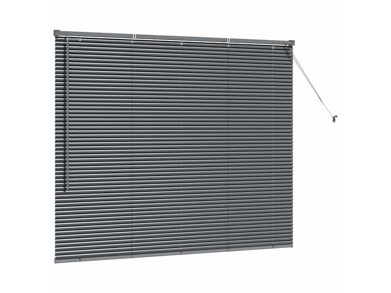Store vénitien, store de fenêtre gris foncé 130 x 155 cm 25 mm aluminium cf47873 - Conforama E