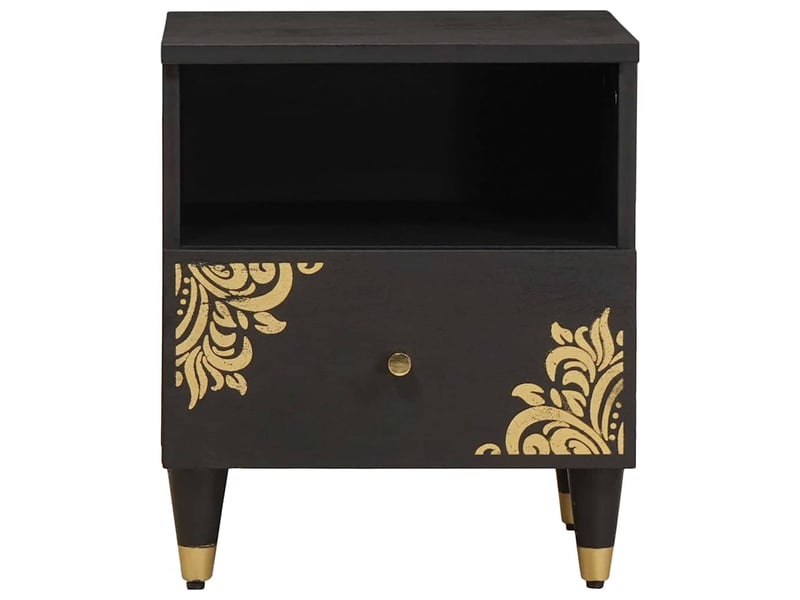 Table de chevet avec tiroir 2 pièces noir 40 x 33 x 46 cm - Conforama D