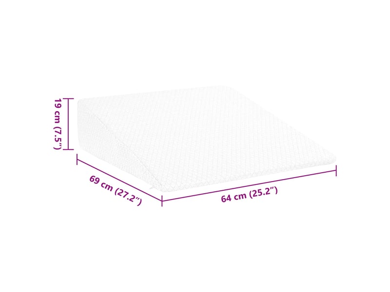  Coussin en coin 69 x 64 x 19 cm moyen mousse à mémoire de forme cf56452  - Conforama E