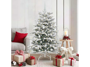 Sapin de noël - arbre de noël artificiel à branches articulées blanc 150 cm