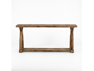 Table basse rectangulaire coloris marron FLORAGRACE  - 30 cmx160 cm