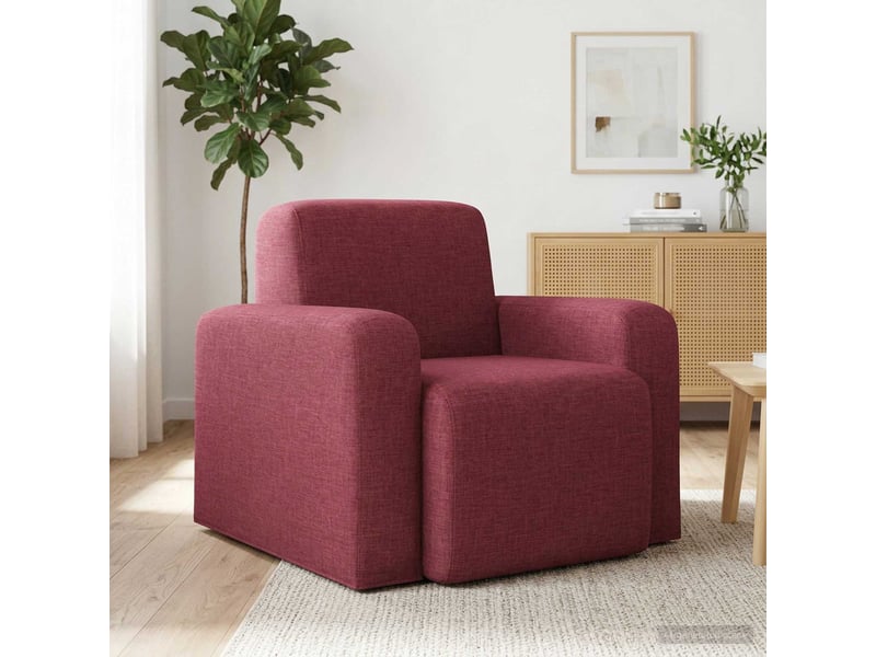 Vidaxl fauteuil bordeaux tissu - Conforama B
