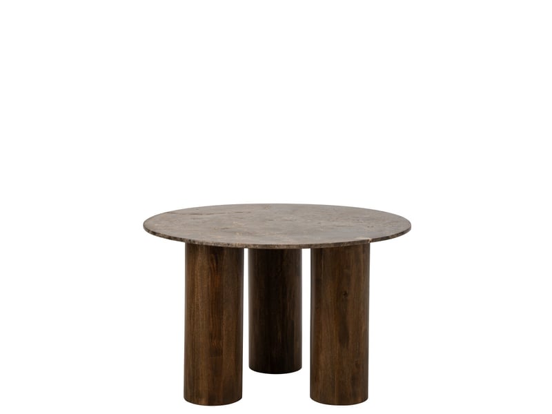 Table à manger en marbre isaak 120cm marron  - Conforama B