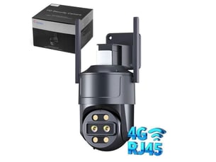 Caméra de sécurité 4g lte double objectif 2,5k zoom hybride 10x