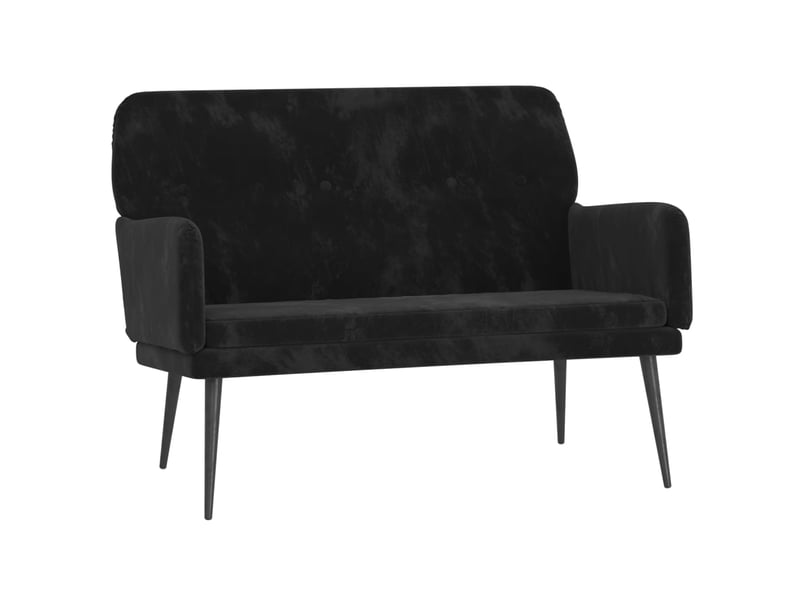  Banc chambre, banc de lit noir 108x79x79 cm velours shl24165  - Conforama A