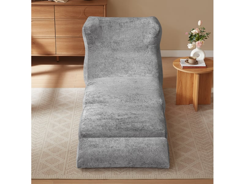  Fauteuil convertible gris en mousse 90x118x86 cm  - Conforama E