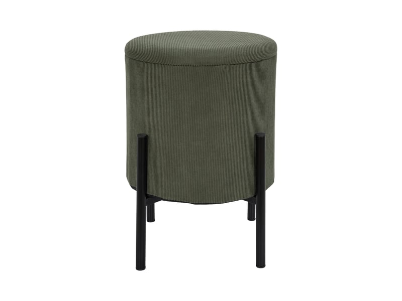 Lot de 4 poufs - home deco factory - jules - rangement - cotelet - vert  - Conforama B