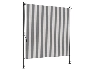Store enrouleur, store roulant extérieur anthracite et blanc 100 x 270 cm cf47443