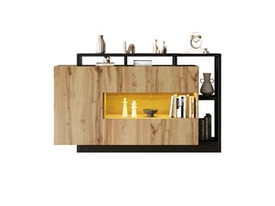 Buffet 3 porte(s)  0 tiroir(s) <strong>MERAX</strong> <strong>buffet naturel</strong> - 140 cm coloris naturel 