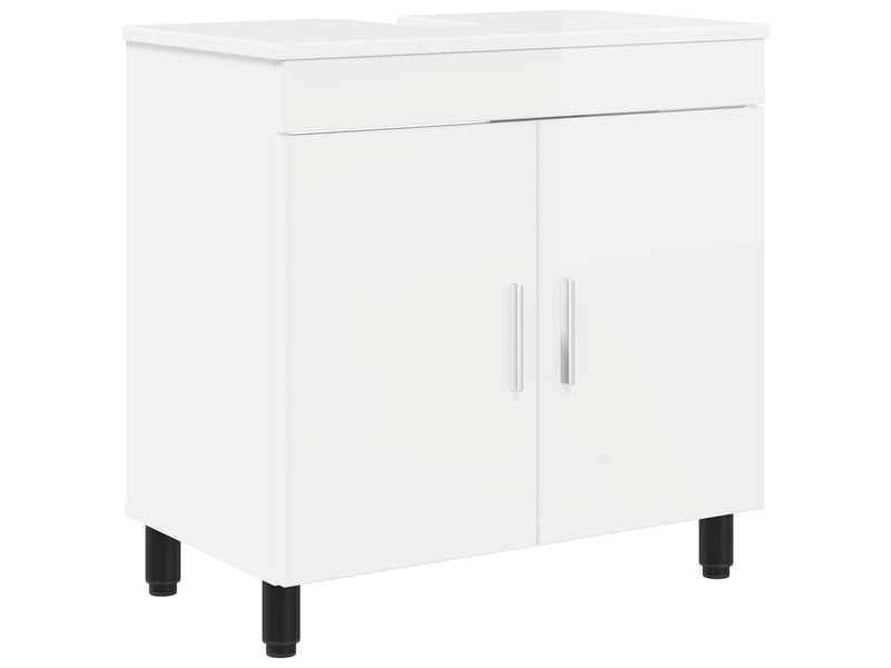  Unité de vanité de salle de bain, meuble de rangement blanc brillant 60x35x60 cm shl1467  - Conforama A
