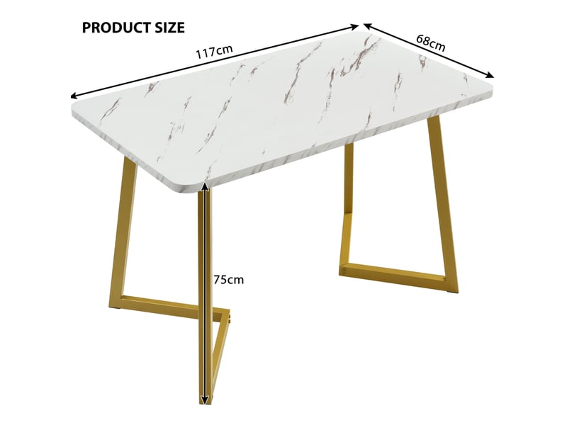  Ensemble table à manger 117x68x75 cm et 4 chaises gris foncé  - Conforama C