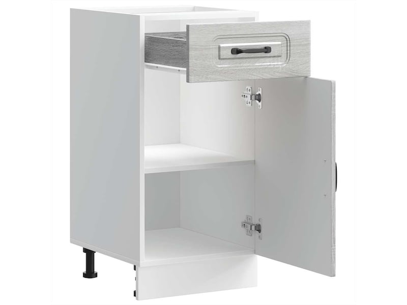 Meuble de rangement, armoire de cuisine kalmar sonoma gris bois d'ingénierie shl3264 - Conforama E