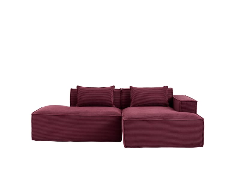  Canapé 2 places compact tissu rouge 235 cm - assise ressorts et éponge haute densité  - Conforama A