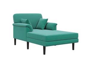 Chaise longue, chaise de salon turquoise velours cf28626