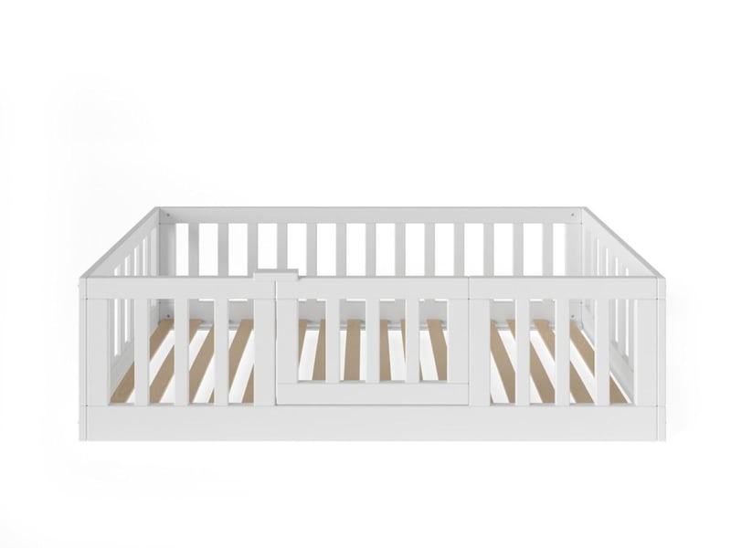  Yappycasa - lit au sol avec portillon 160x80 cm - blanc 4754010385560 - Conforama E