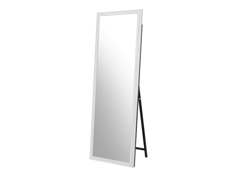  Miroir sur pied 160x50 cm support réglable bois métal blanc  - Conforama A