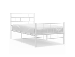 Lit simple 100x200 cm coloris blanc