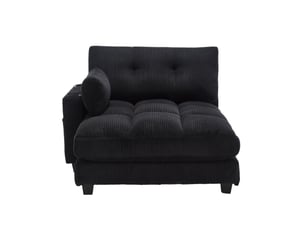 Fauteuil fixe <strong>DZMDIP</strong> Velours côtelé noir