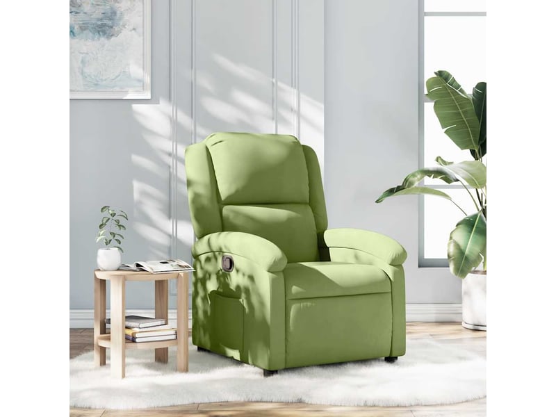  Fauteuil relax - fauteuil inclinable vert clair velours  - Conforama B