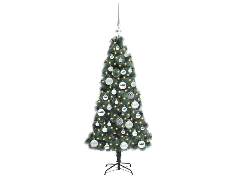  Sapin de noël, arbre de noël artificiel pré-éclairé avec ensemble de boules shl7663  - Conforama C