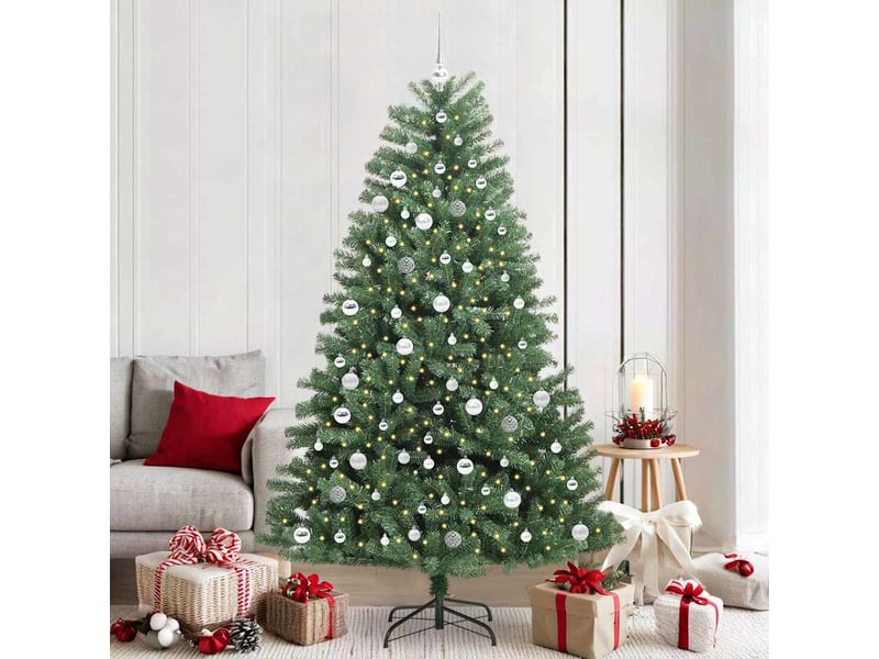  Sapin de noël, arbre de noël artificiel à branches articulées vert 210 cm cf61095  - Conforama B