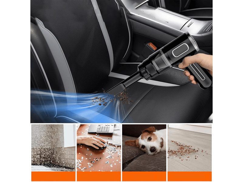 Aspirateur à main sans fil 3500 pa double usage voiture et maison abs noir chicfurn - Conforama D