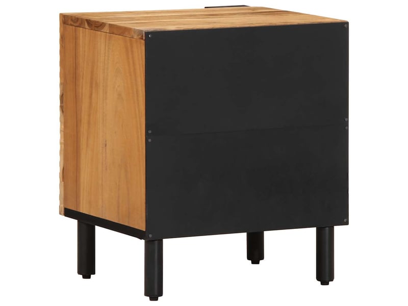 Lot de 2 tables de chevet - cabinet de chevet - table de nuit () 40 x 33 x 46 cm bois massif d'acacia - Conforama E
