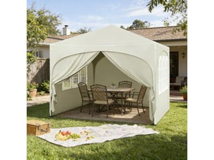 Tente pliante pop-up grise 3x3 m, protection uv upf50+, avec sac de transport