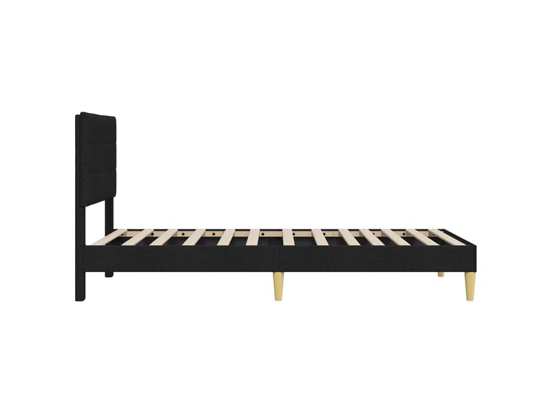  Lit simple- lit adulte -  cadre de lit avec tête de lit noir 100 x 200 cm tissu  - Conforama D