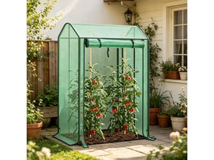 Serre de jardin - polyéthylèneacier - vert - pour jardin et extérieur